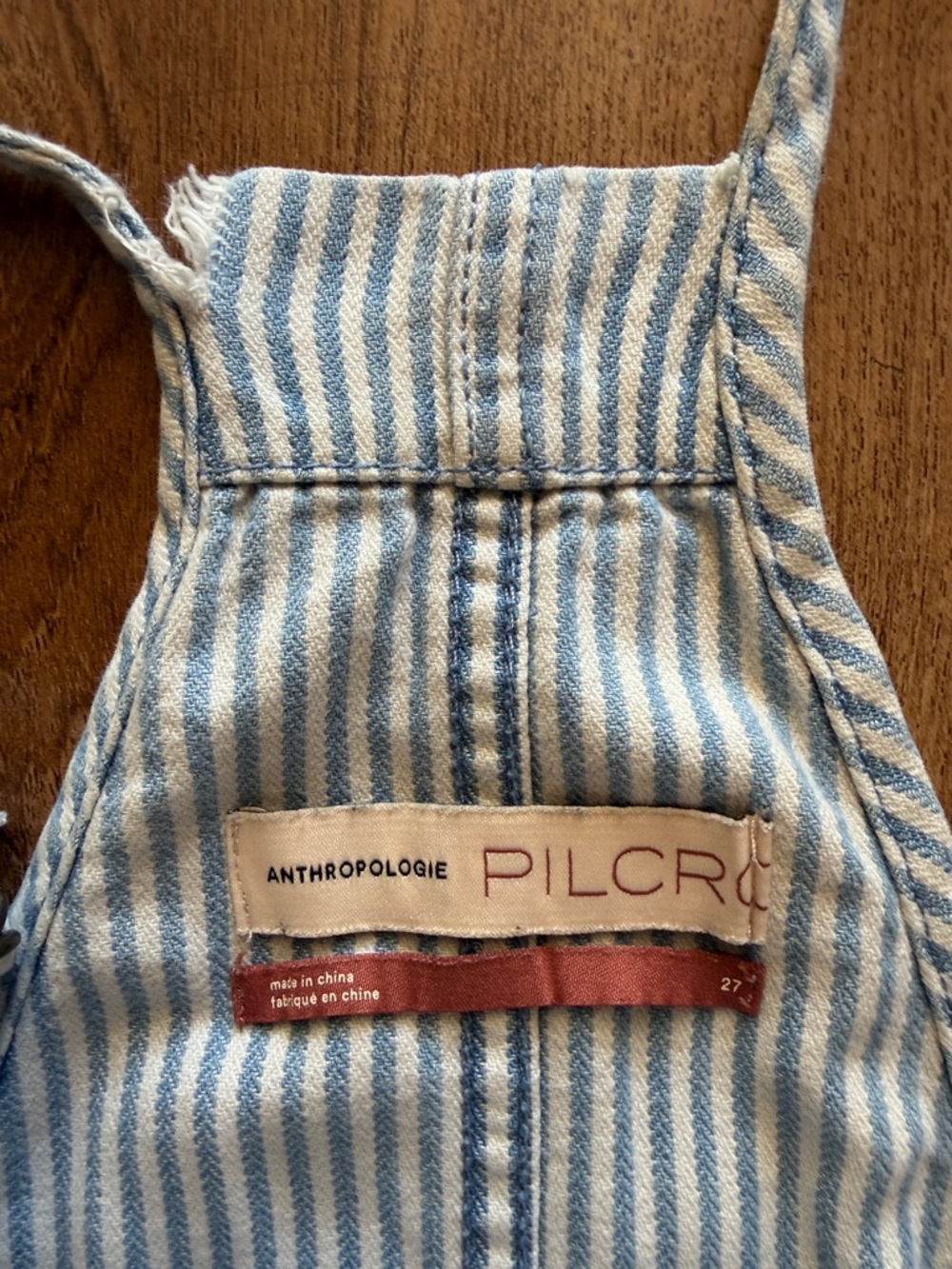 Anthropologie Pilcro Railroad Stripe Overalls Romper - Picture 3 of 6